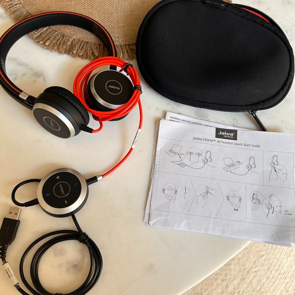 Brand New Jabra Headset, Remote + Case